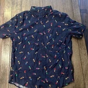Target Multicolor Ice Cream Cone Patterned Button Down